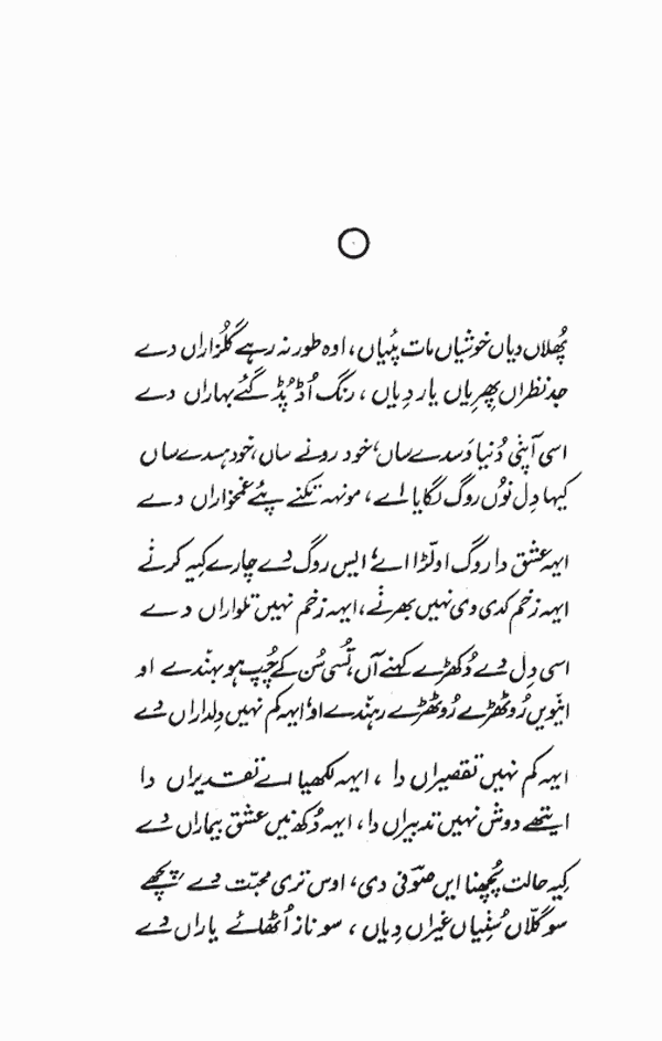 Phulan di khushian maat payian, oh tor na rahe gulzaran de Sufi Ghulam Mustafa Tabassum